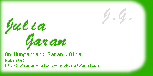 julia garan business card